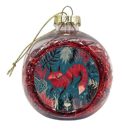 The Red Fox - xmas bauble by Karl James Mountford