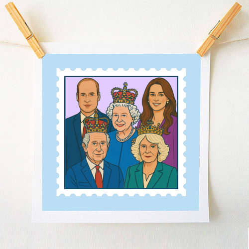 The Royal Stamp - A1 - A4 art print by Ms Doodle