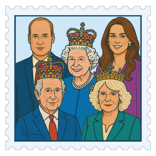 The Royal Stamp - Die Cut Sticker by Ms Doodle