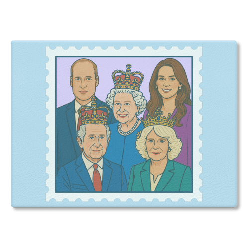 The Royal Stamp - glass chopping board by Ms Doodle