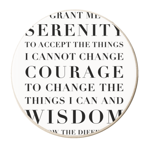 The Serenity Prayer Capitalized - personalised beer coaster by Toni Scott