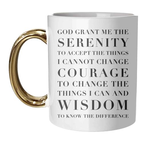 The Serenity Prayer Capitalized - unique mug by Toni Scott