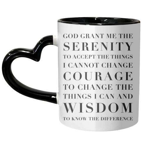 The Serenity Prayer Capitalized - unique mug by Toni Scott
