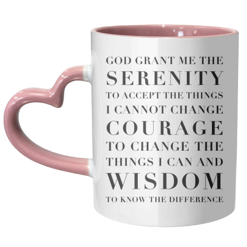 The Serenity Prayer Capitalized - unique mug by Toni Scott