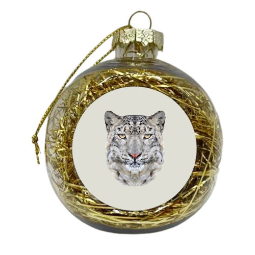 The Snow Leopard - xmas bauble by petegrev