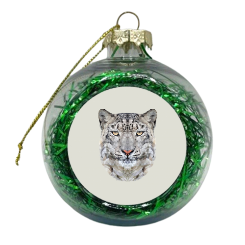 The Snow Leopard - xmas bauble by petegrev