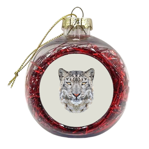 The Snow Leopard - xmas bauble by petegrev