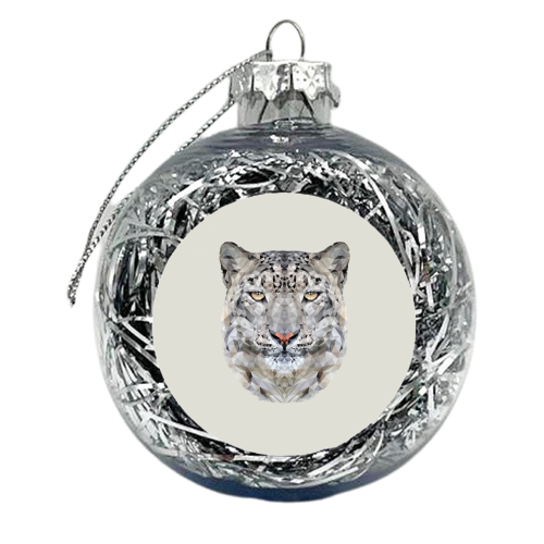 The Snow Leopard - xmas bauble by petegrev