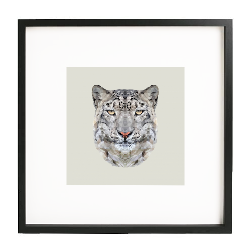 The Snow Leopard - framed poster print by petegrev