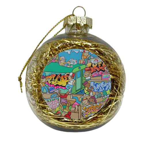 The South Bronx Funktronix Bomb Squad 1986 - xmas bauble by Darren Baxter