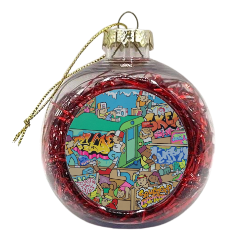 The South Bronx Funktronix Bomb Squad 1986 - xmas bauble by Darren Baxter