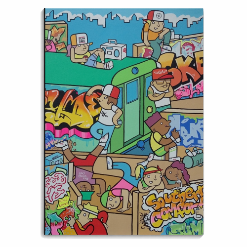 The South Bronx Funktronix Bomb Squad 1986 - personalised A4, A5, A6 notebook by Darren Baxter