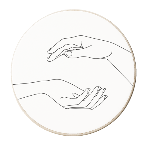 The Space Between Us - personalised beer coaster by Adam Regester