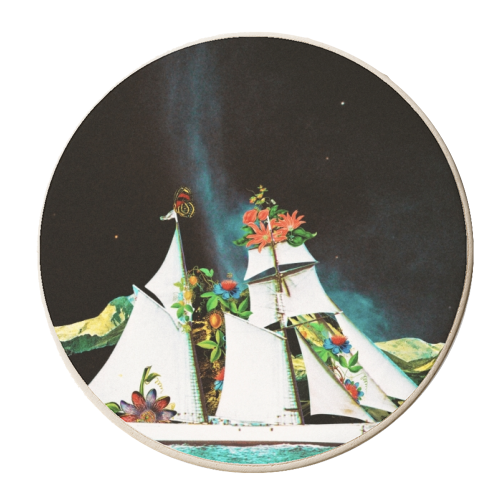 The Spaceflower - personalised beer coaster by taudalpoi