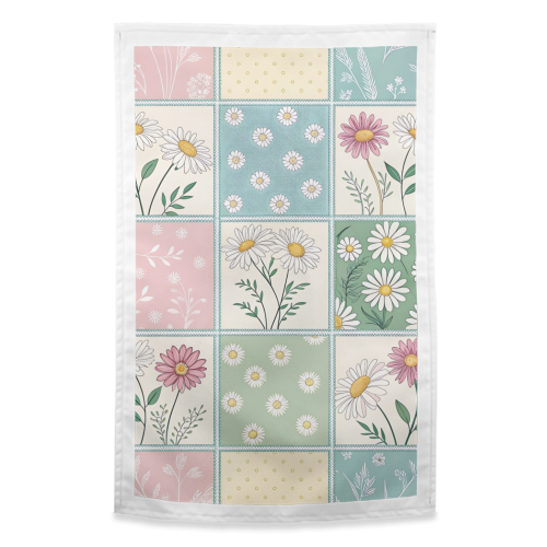 The Spring Flowers - funny tea towel by haris kavalla