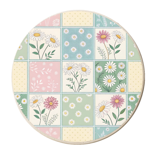 The Spring Flowers - personalised beer coaster by haris kavalla