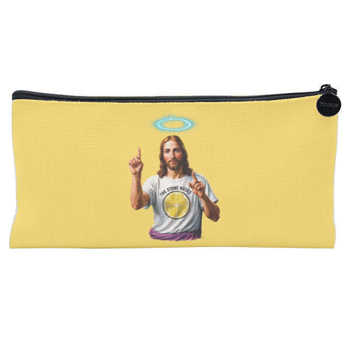 The Stone Roses. Yellow - flat pencil case by Faith Mercer