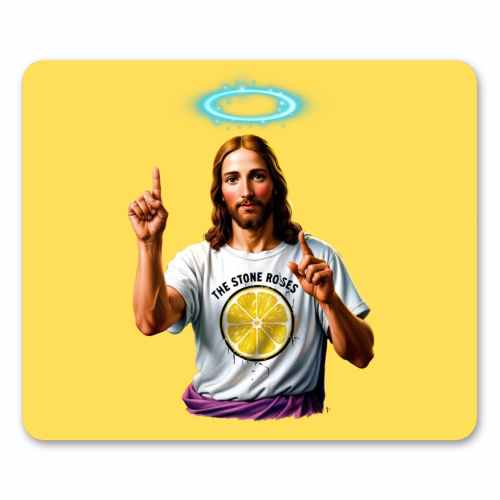 The Stone Roses. Yellow - mouse mat by Faith Mercer