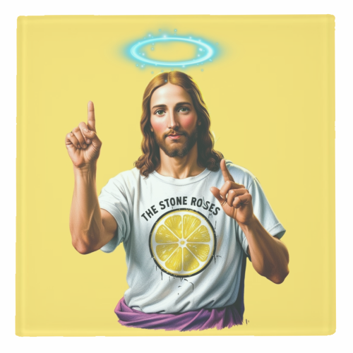 The Stone Roses. Yellow - personalised beer coaster by Faith Mercer