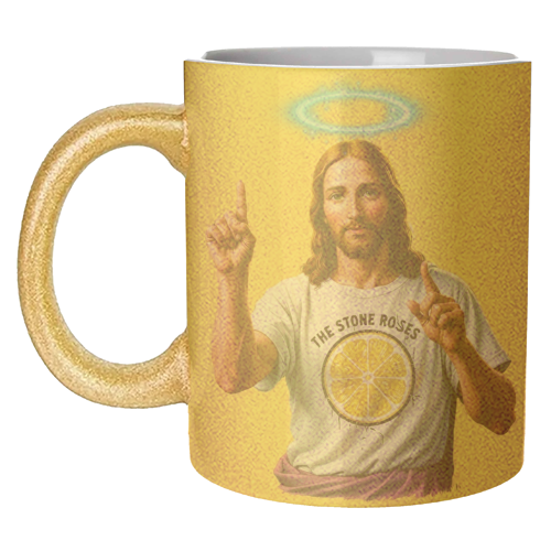 The Stone Roses. Yellow - unique mug by Faith Mercer