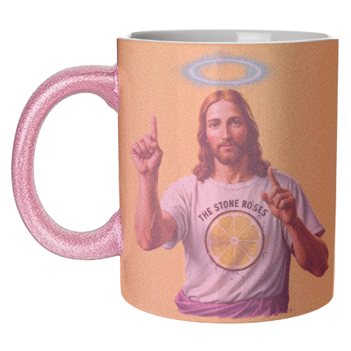 The Stone Roses. Yellow - unique mug by Faith Mercer