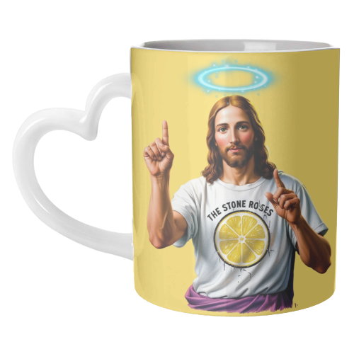 The Stone Roses. Yellow - unique mug by Faith Mercer