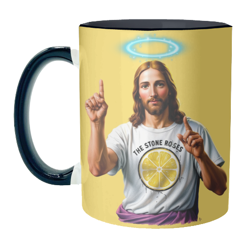 The Stone Roses. Yellow - unique mug by Faith Mercer