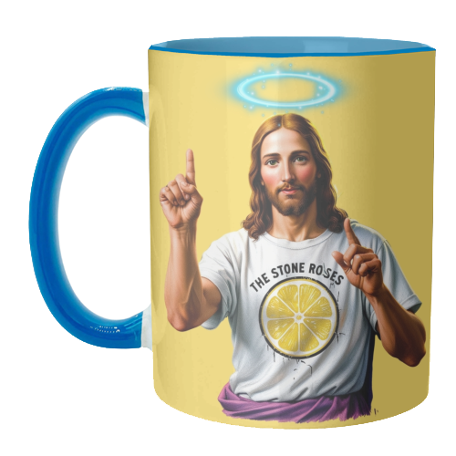 The Stone Roses. Yellow - unique mug by Faith Mercer