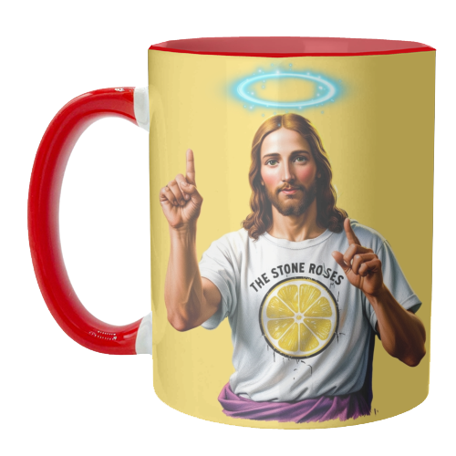 The Stone Roses. Yellow - unique mug by Faith Mercer