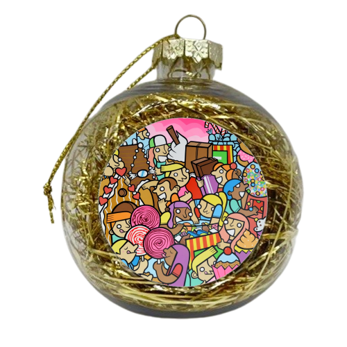 The Strawberry Shortcake Sweet Tooth Fudge Factory - xmas bauble by Darren Baxter