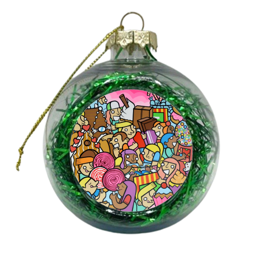 The Strawberry Shortcake Sweet Tooth Fudge Factory - xmas bauble by Darren Baxter