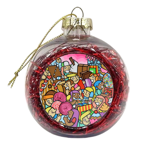 The Strawberry Shortcake Sweet Tooth Fudge Factory - xmas bauble by Darren Baxter