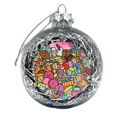 The Strawberry Shortcake Sweet Tooth Fudge Factory - xmas bauble by Darren Baxter