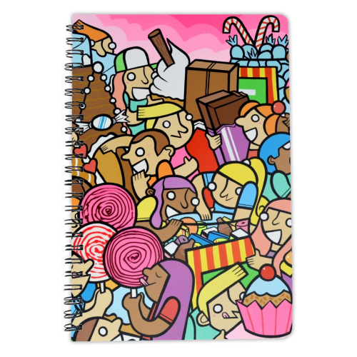 The Strawberry Shortcake Sweet Tooth Fudge Factory - personalised A4, A5, A6 notebook by Darren Baxter