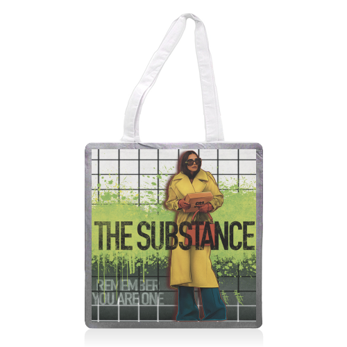 The Substance - printed canvas tote bag by ARTECCO