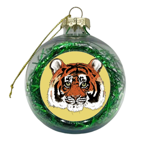 The Sumatran Tiger - xmas bauble by Cat Partridge Art