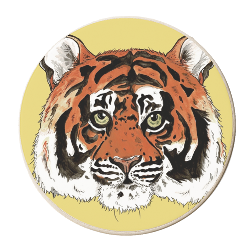 The Sumatran Tiger - personalised beer coaster by Cat Partridge Art