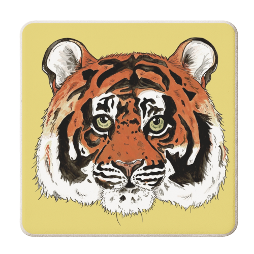The Sumatran Tiger - personalised beer coaster by Cat Partridge Art