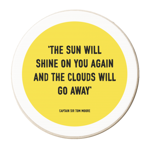 The Sun Will Shine Again Quote - personalised beer coaster by Adam Regester