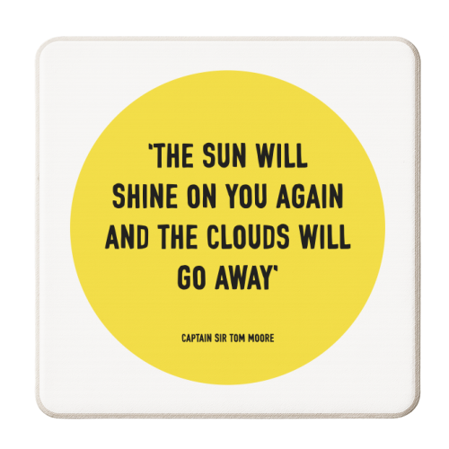 The Sun Will Shine Again Quote - personalised beer coaster by Adam Regester