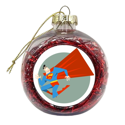 The Superman - xmas bauble by ainsley wilson