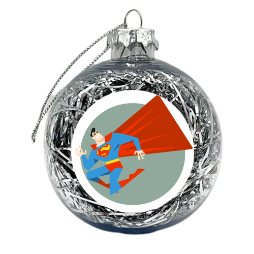 The Superman - xmas bauble by ainsley wilson
