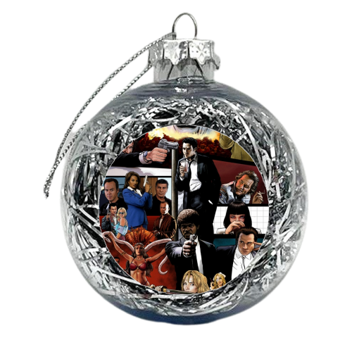 The Tarantinoverse - Pulp Fiction, Reservoir Dogs, Django Unchained, Kill Bill & More - xmas bauble by Dan Avenell