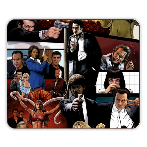 The Tarantinoverse - Pulp Fiction, Reservoir Dogs, Django Unchained, Kill Bill & More - designer placemat by Dan Avenell