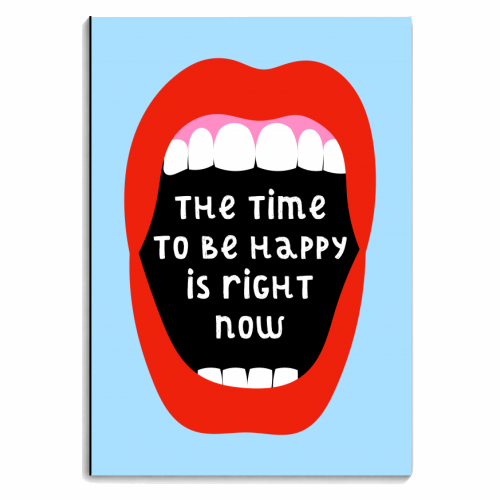 The Time To Be Happy Is Right Now - personalised A4, A5, A6 notebook by Adam Regester