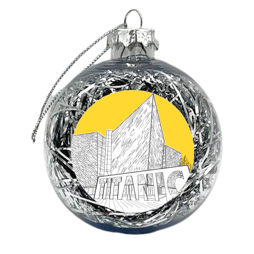 The Titanic Museum, Belfast (Northern Ireland) Yellow Version - xmas bauble by Adam Regester