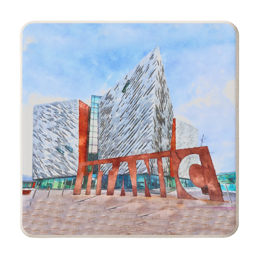 The Titanic Museum Watercolour - personalised beer coaster by AP