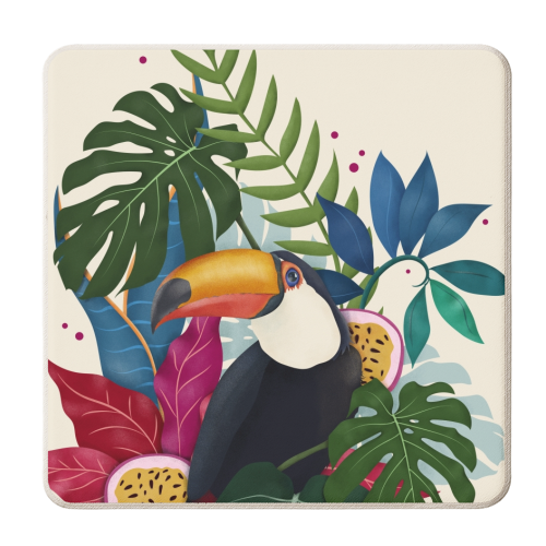 The Toucan - personalised beer coaster by Fatpings_studio