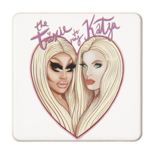 The Trixie to my Katya - personalised beer coaster by ARTECCO