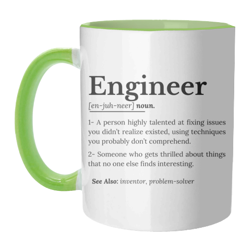 The True Meaning of an Engineer - unique mug by timsal shol